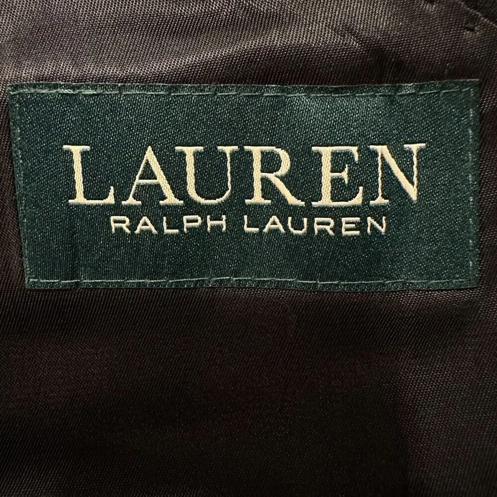 $395 Ralph Lauren Men’s Blazer 42R Black Wool Sport Coat 2 Button Suit Jacket